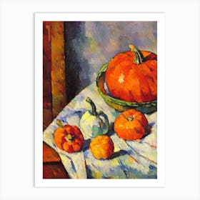 Pumpkin 2 Cezanne Style vegetable Art Print