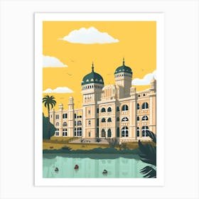 Hyderabad India Travel Illustration 4 Art Print