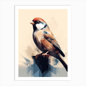 Modern Sparrow Strokes Art Print