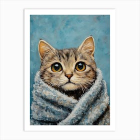 Bathroom Cat 24 Art Print