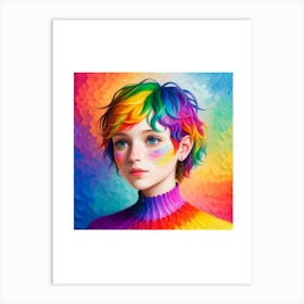 Visual Rainbow Girl, Authentic Art Print