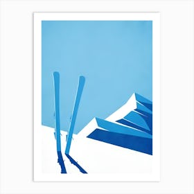 Skis On Snow Art Print