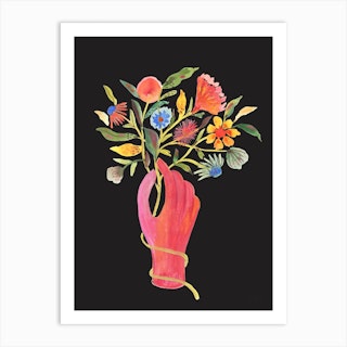 Nosegay Black Art Print