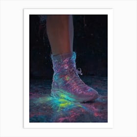 Glow In The Dark Sneakers Art Print