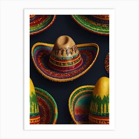 Mexican Hats Art Print