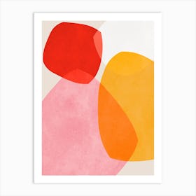 Expressive watercolor shapes 3 Art Print