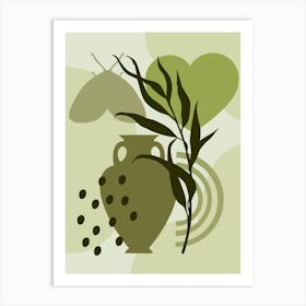 Vase With A Heart Art Print