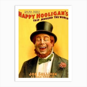 Happy Hooligans, Funny Vintage Poster Art Print