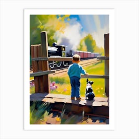 Train On The Tracks 2 Art Print