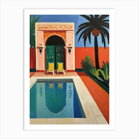 Pool In Morocco Art Print