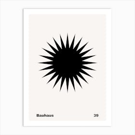 Geometric Bauhaus Poster B&W 39 Art Print