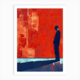 Shadow Of A Man, Minimalism Art Print