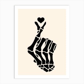 Skeleton Hand Gesture 2 Art Print