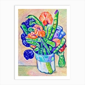 Sugar Snap Peas Fauvist vegetable Art Print