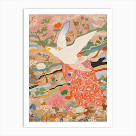 Maximalist Bird Painting Seagull 1 Art Print