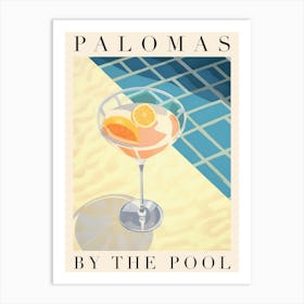 Paloma By The Pool Art Print