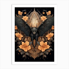 Bat Vintage Illustration 5 Art Print