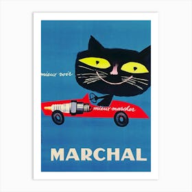 Vintage Marchal Cat Art Print