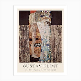 Gustav Klimt The Three Ages Of The Women 1 Art Print