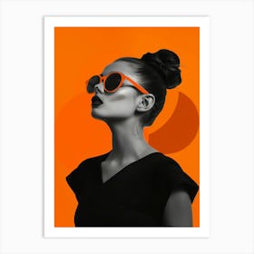 Portrait Of A Woman With Sunglasses 5 Art Print