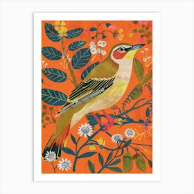 Spring Birds Cedar Waxwing 2 Art Print