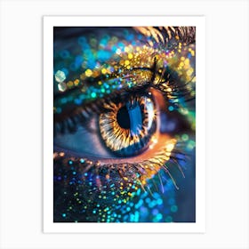 Close Up Of A Woman'S Eye Art Print