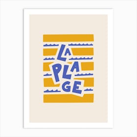 La Plage French Beach Art Print