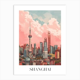 Shanghai Skyline Art Print