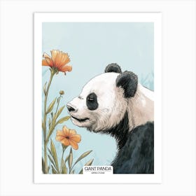 Giant Panda Picking Berries Poster 2 Art Print