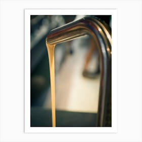 White Chocolate Flowing From A Faucet Metal Art Print