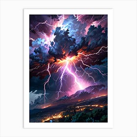 Lightning Storm 7 Art Print