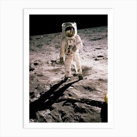 Edwin Aldrin Walking On The Lunar Surface Art Print