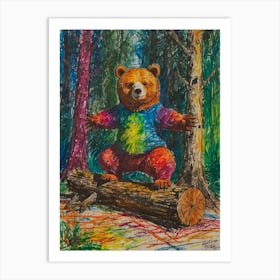 Bear In The Woods 2 Art Print