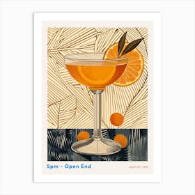 Art Deco Cocktail In A Martini Glass 2 Poster Art Print