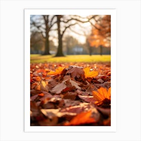 Autumn Leaves On The Ground 1 Art Print