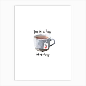 Tea cup hug Art Print