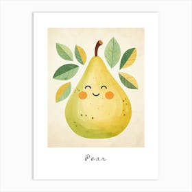 Friendly Kids Pear 6 Poster Art Print