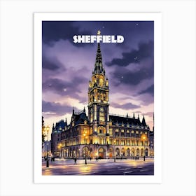 Sheffield Retro Vintage Travel V 03 Art Print