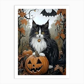 Halloween Cat 3 Art Print