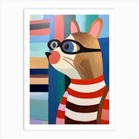 Little Squirrel 2 Wearing Sunglasses Art Print