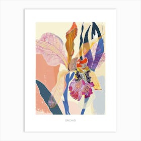 Colourful Flower Illustration Poster Orchid 4 Art Print