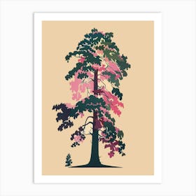 Balsam Tree Colourful Illustration 2 1 Art Print