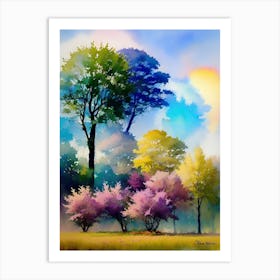 Colorful Trees 1 Art Print