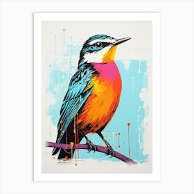 Andy Warhol Style Bird Dipper 3 Art Print