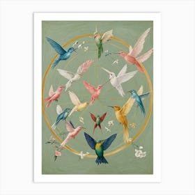 Flock of Birds In A Circle Art Print