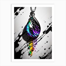 Rainbow Drop Pendant Art Print