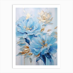 Blue Flowers 17 Art Print