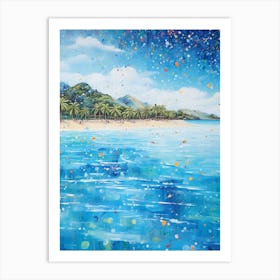 A Painting Of Matira Beach, Bora Bora French Polynesia 2 Art Print