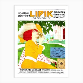 Lipik Spa, Slavonia, Croatia, Vintage Promotional Poster Art Print