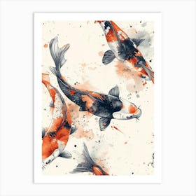 Watercolor Koi 35 Art Print